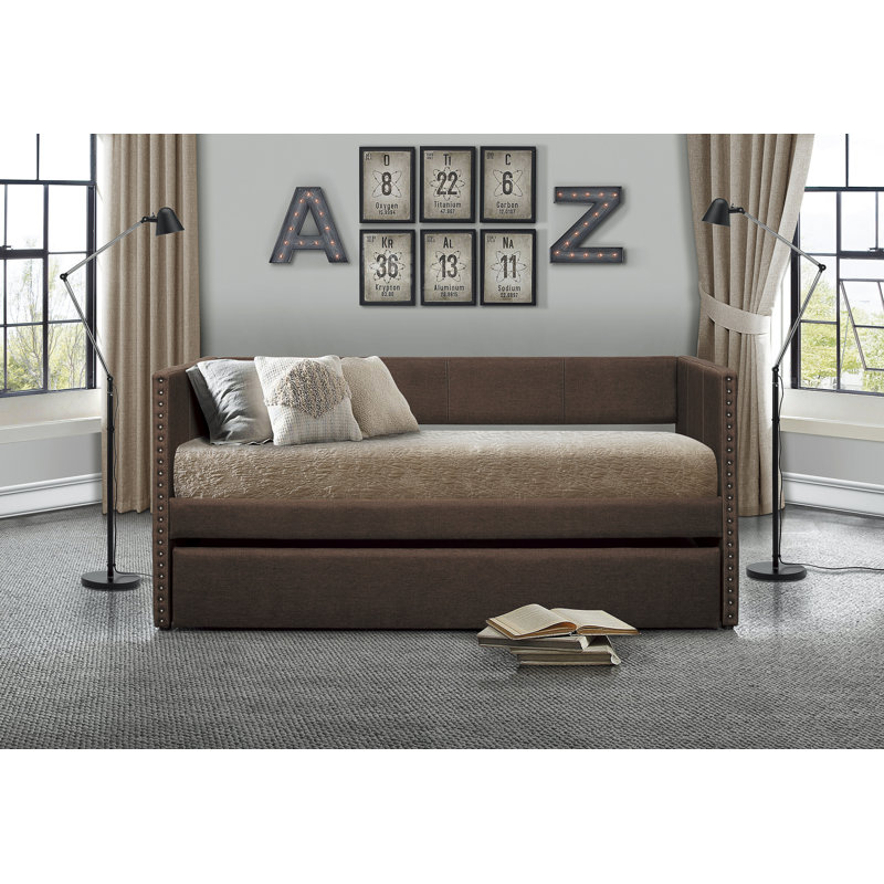 Hashtag Home Yelton Upholstered Daybed with Trundle & Reviews Wayfair